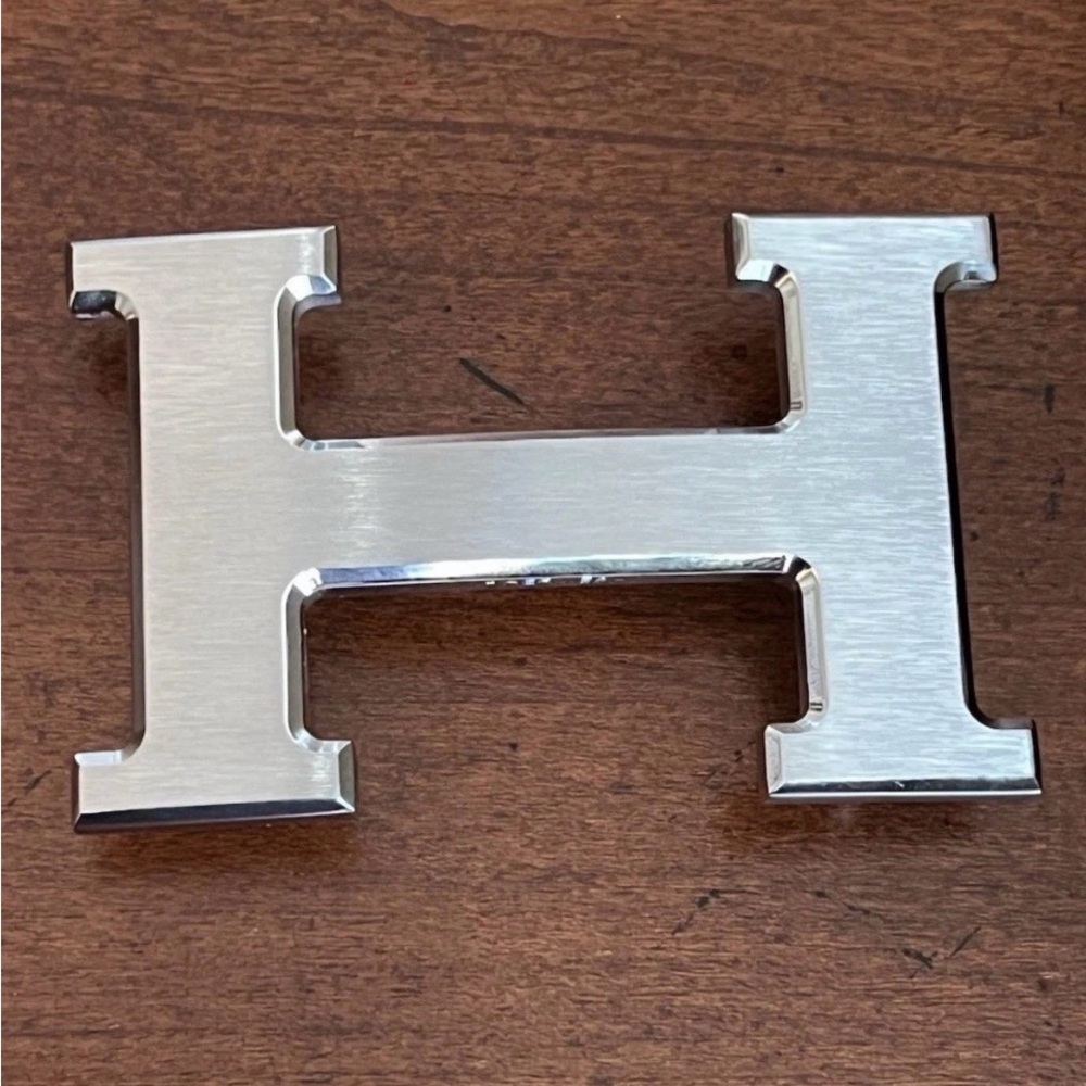 Hermes Authentic Silver Belt Buckle 38mm Constance H w/ dust bag (excellent) - Picture 5 of 5